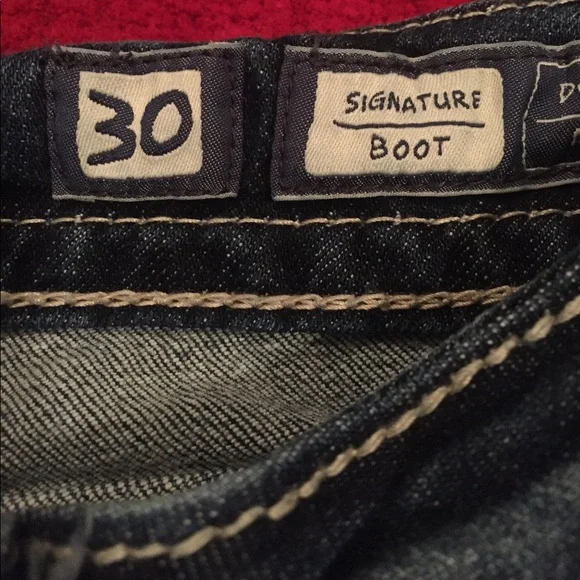 Miss Me Dark Wash Boot Cut Jeans with Embellished Fleur-de-Lis Pockets - Picture 5 of 5